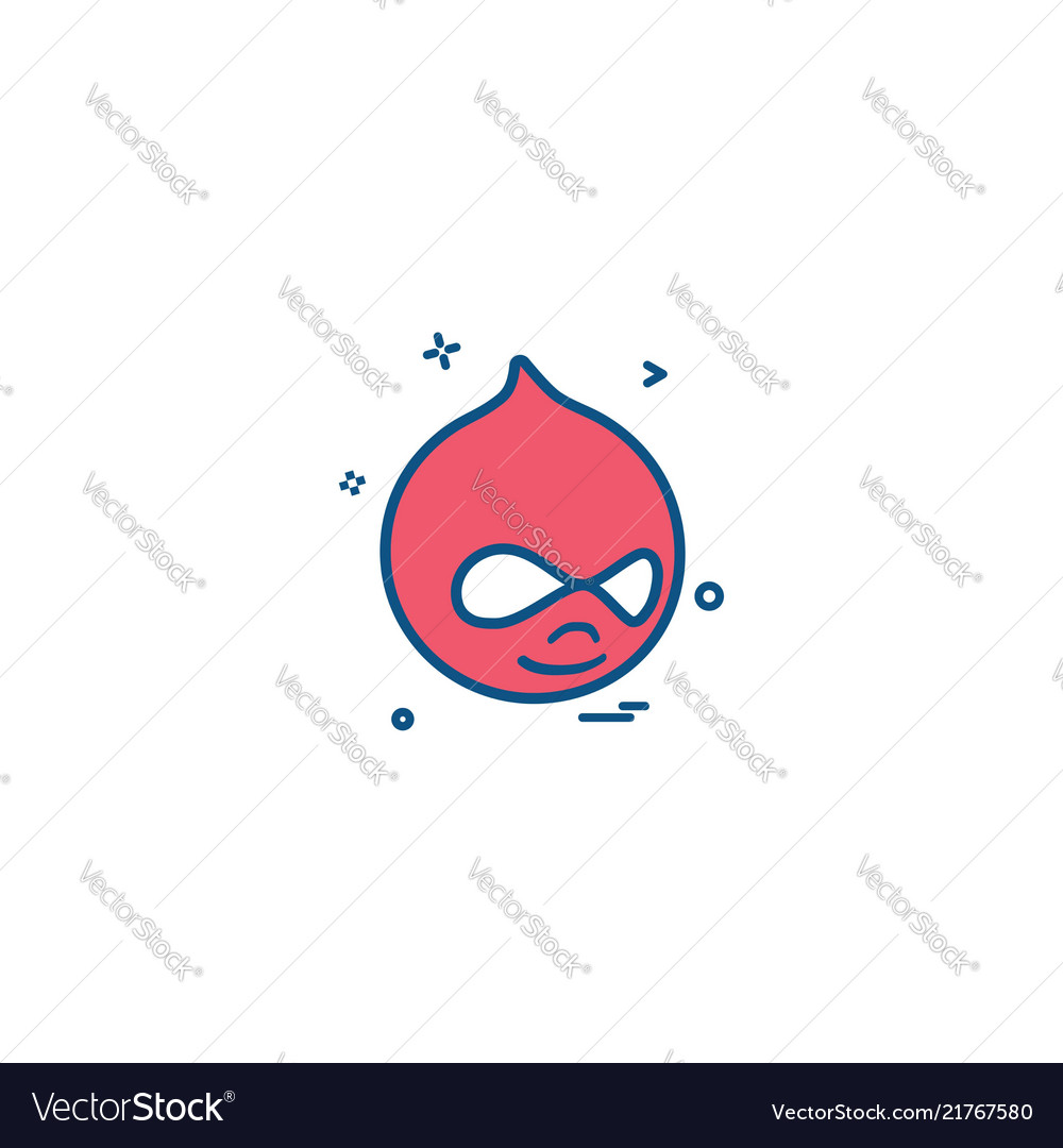 Drupal icon design Vector Image Drupal icon design