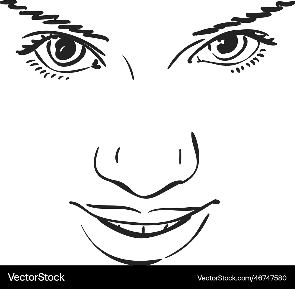 Face Royalty Free Vector Image - VectorStock