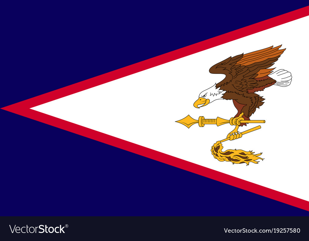 Download Flag american samoa islands flat style Royalty Free Vector