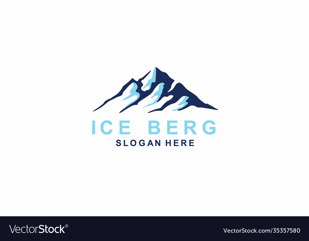 Iceberg logo symbol isolated on white background Vector Image