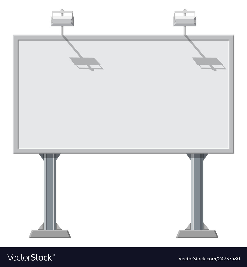 Large blank empty white billboard screen