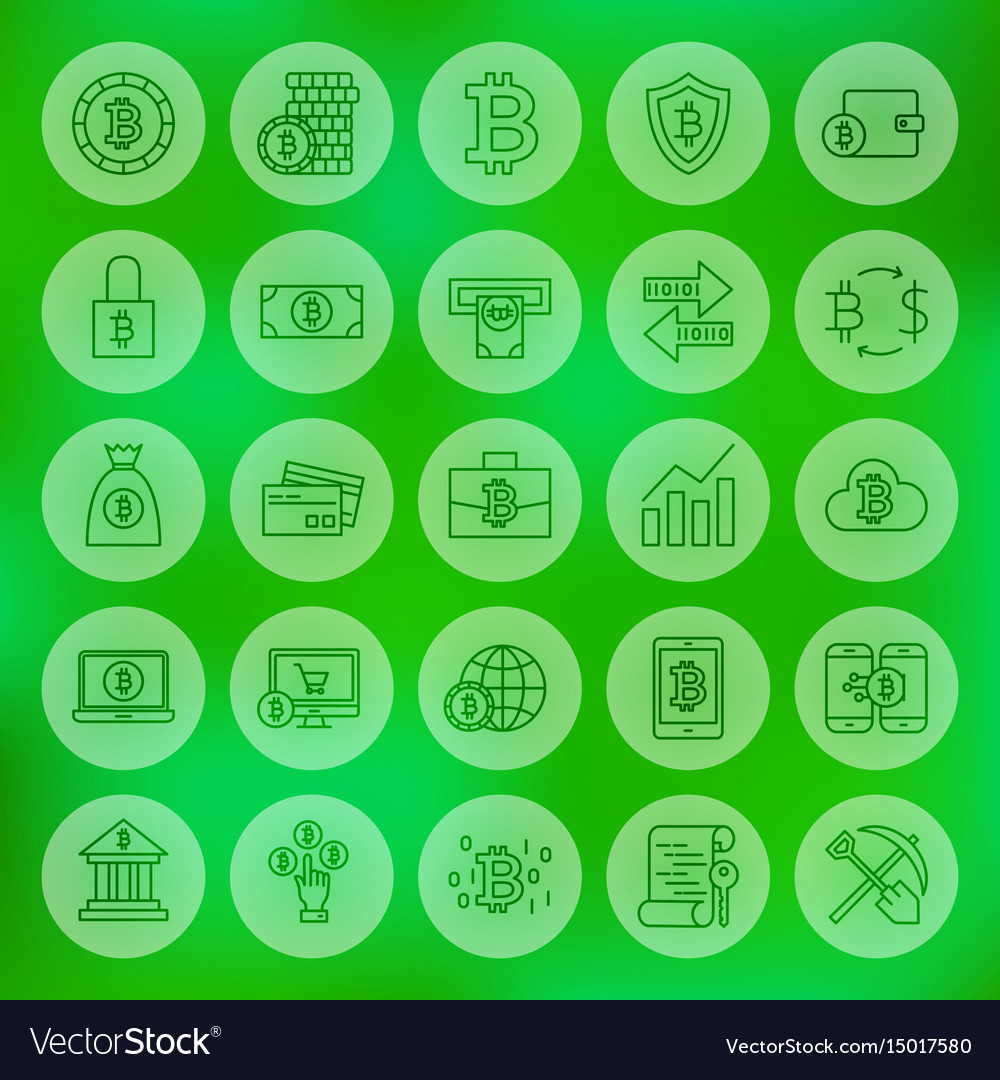Line web bitcoin icons