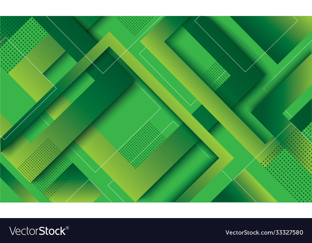 Modern green square gradient trendy background