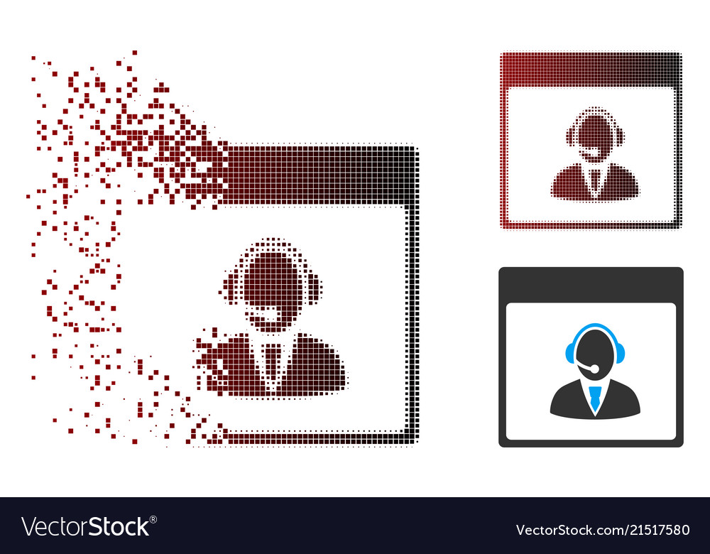 Moving pixel halftone reception operator calendar