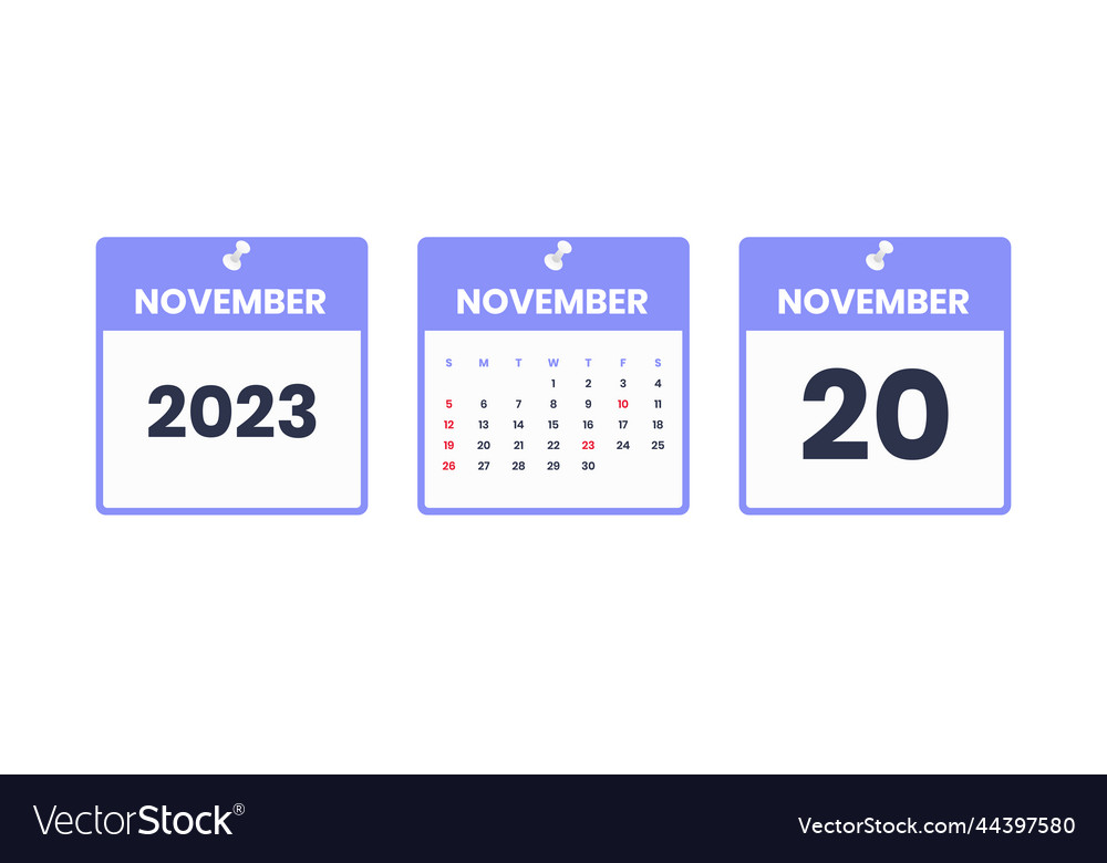 November calendar design 20 2023