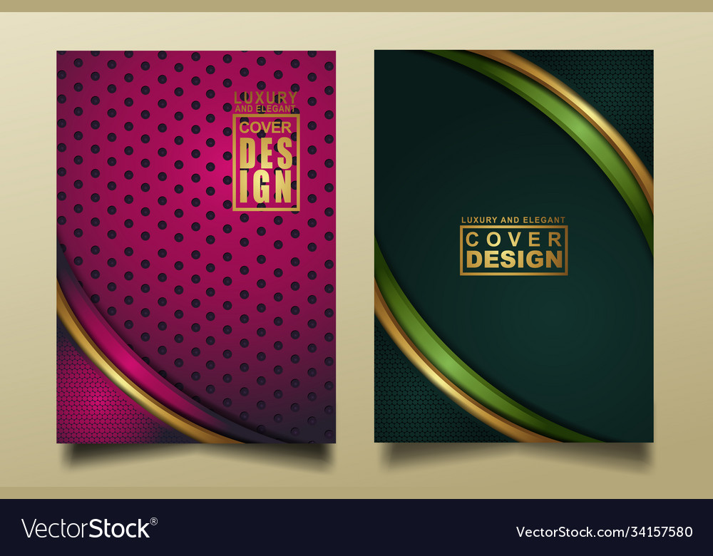 Set cover design template with luxury and elegant Vector Image