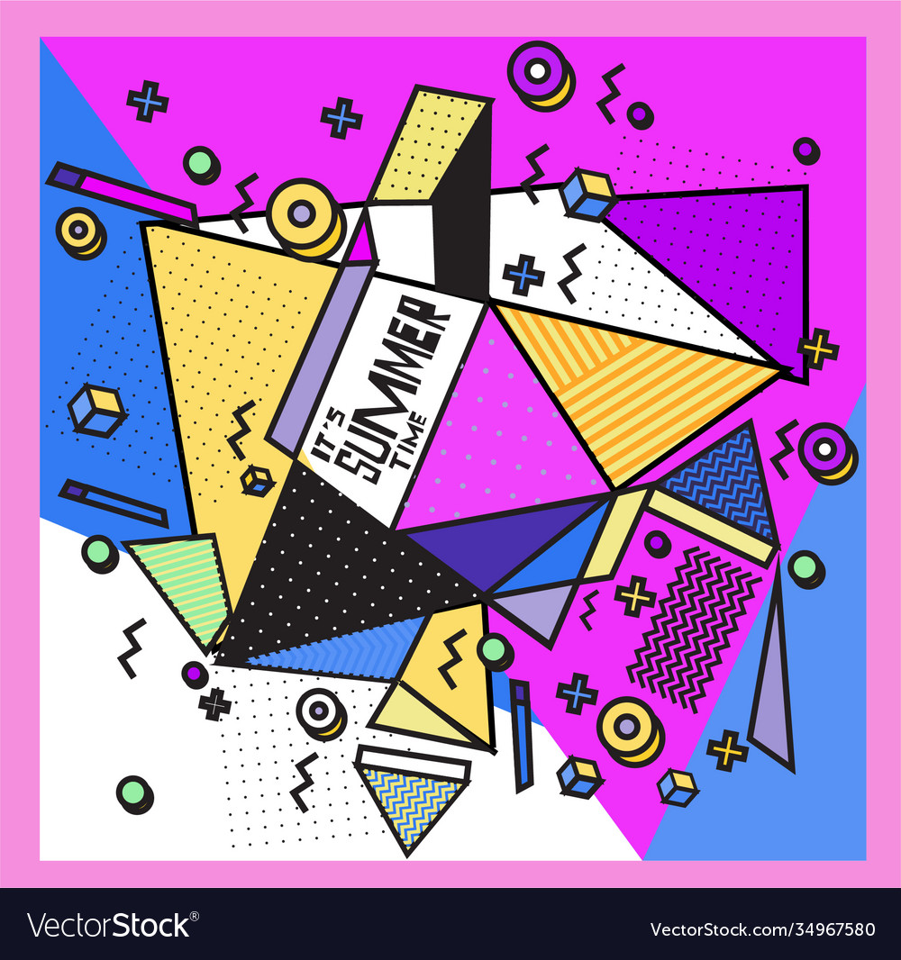Triangle geometric forms for summer design event