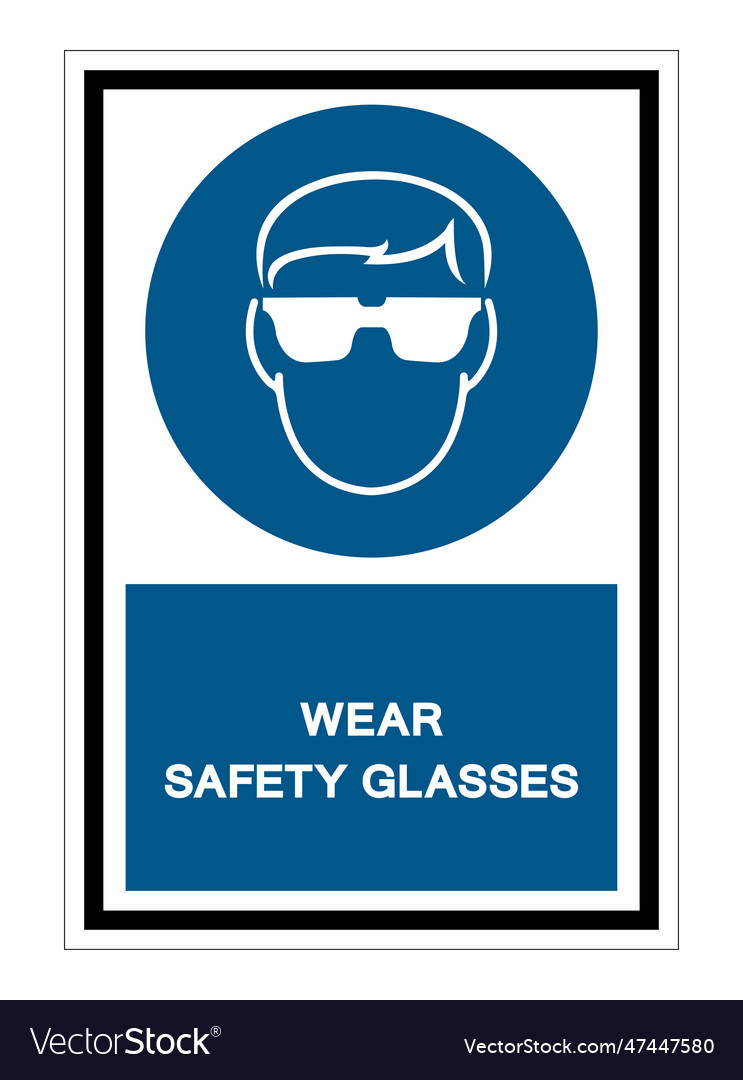 Wear safety glassed isolate on white background