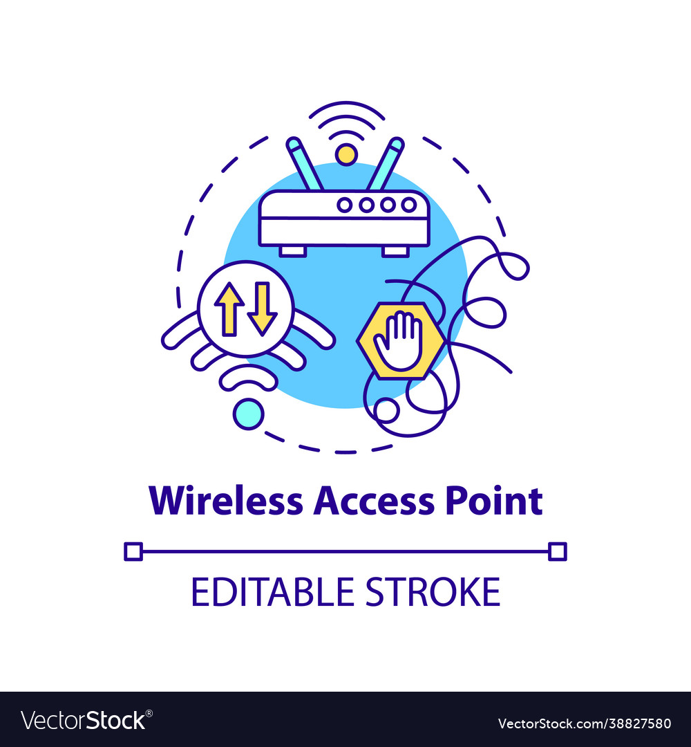 Wireless access point concept icon vector image Wireless access point concept icon
