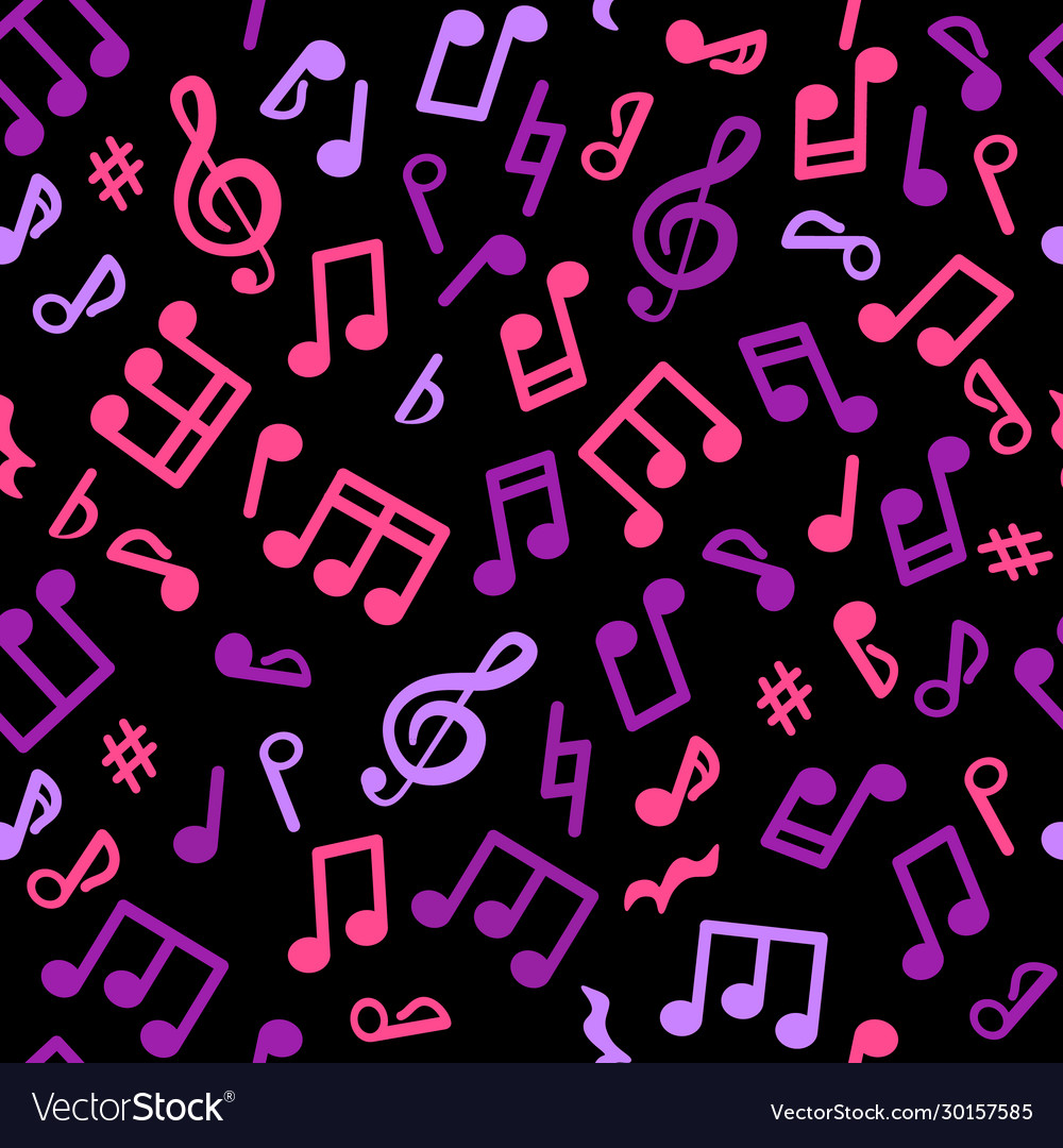 Abstract Music Notes Pattern
