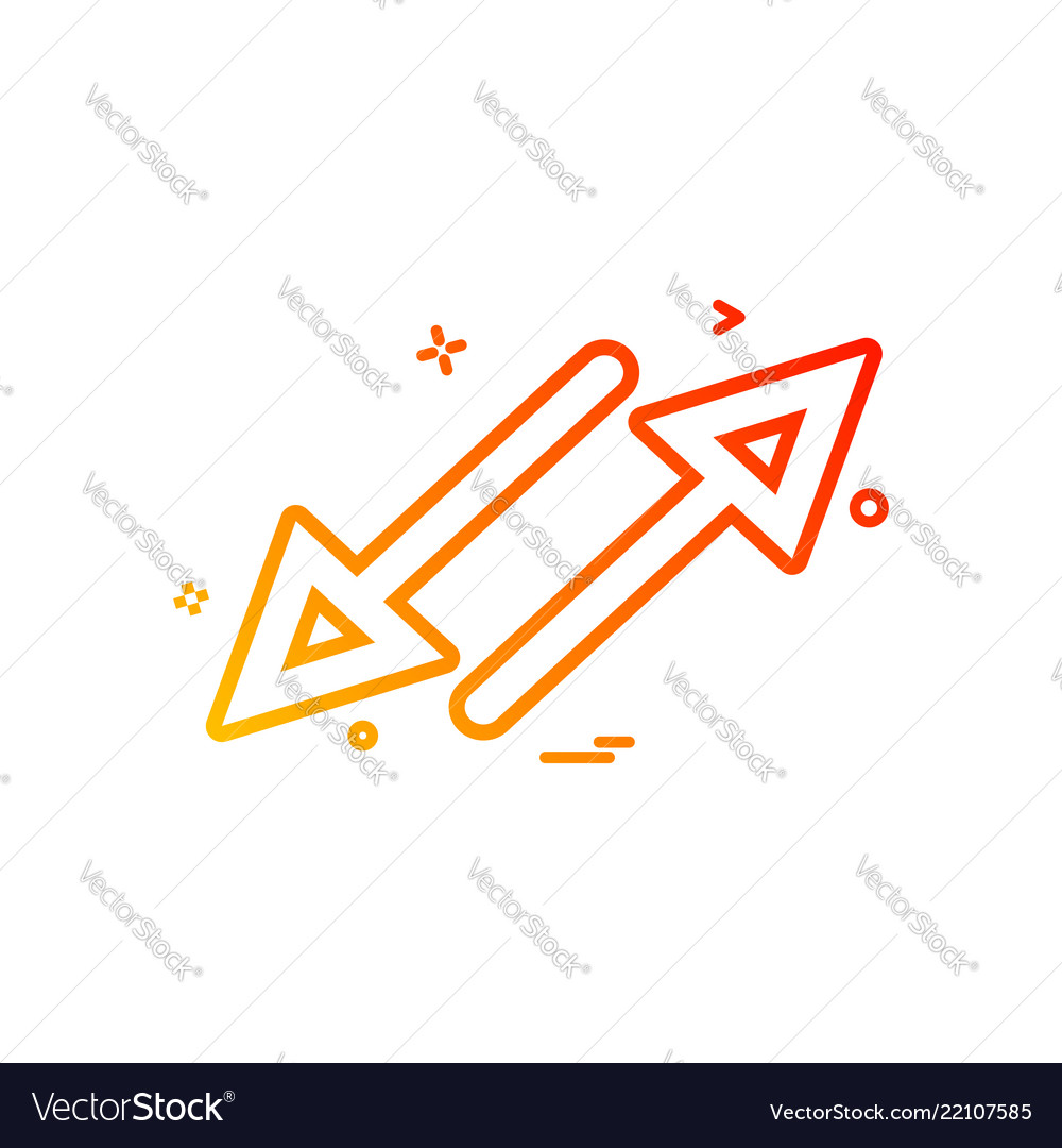 Arrow cross crossing parallel icon design Vector Image Arrow cross crossing parallel icon design