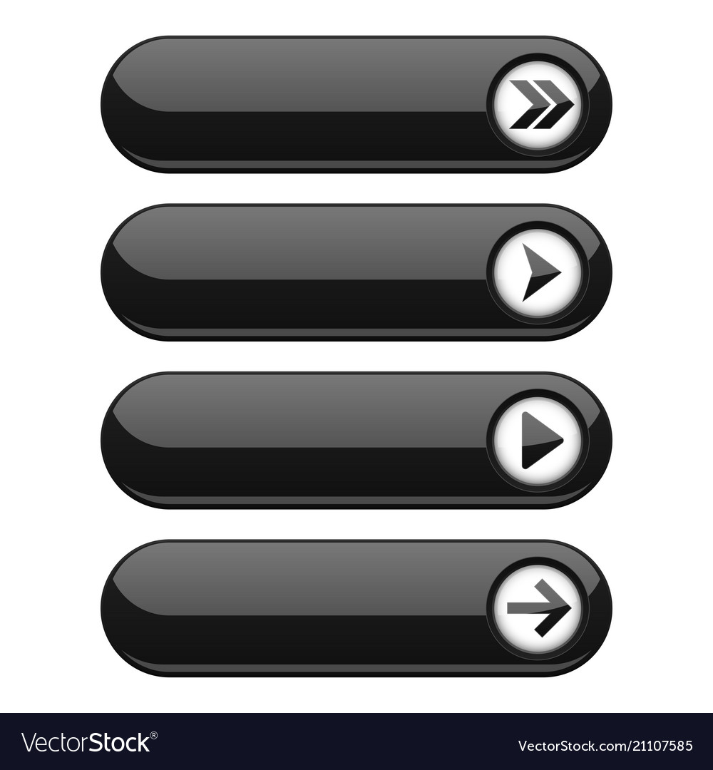 Black interface buttons with arrows