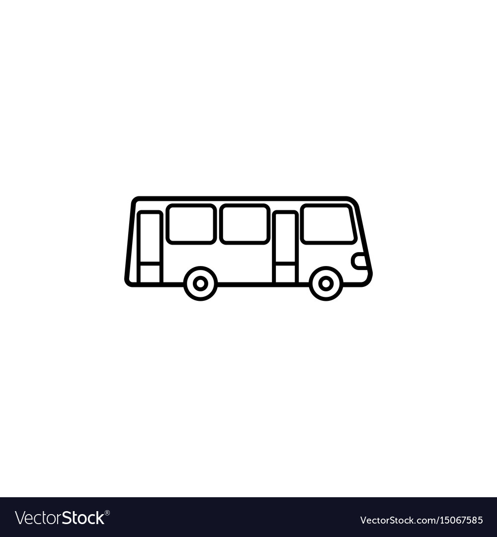 Bus line icon navigation and transport sign