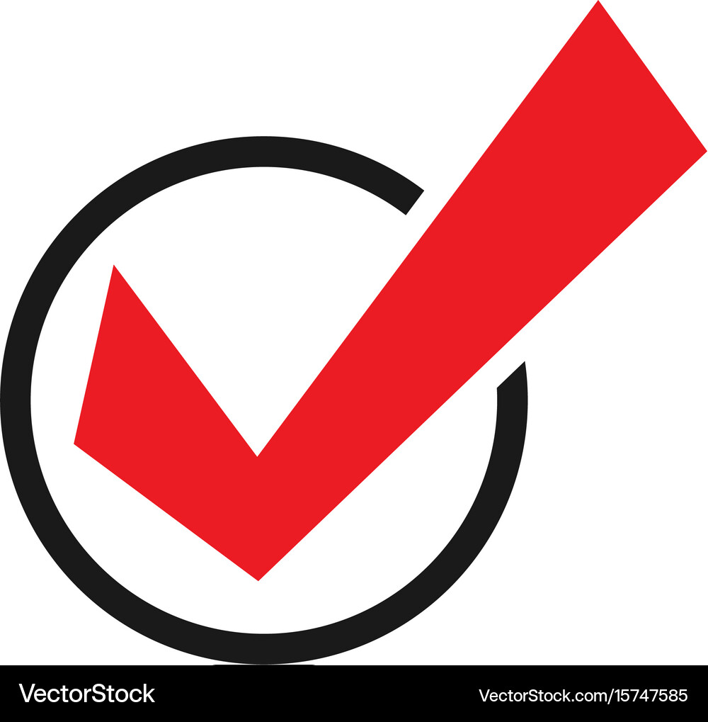 Check mark icon Royalty Free Vector Image - VectorStock