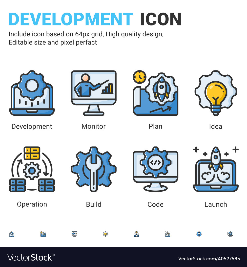 DevOps Icons - Outline Style