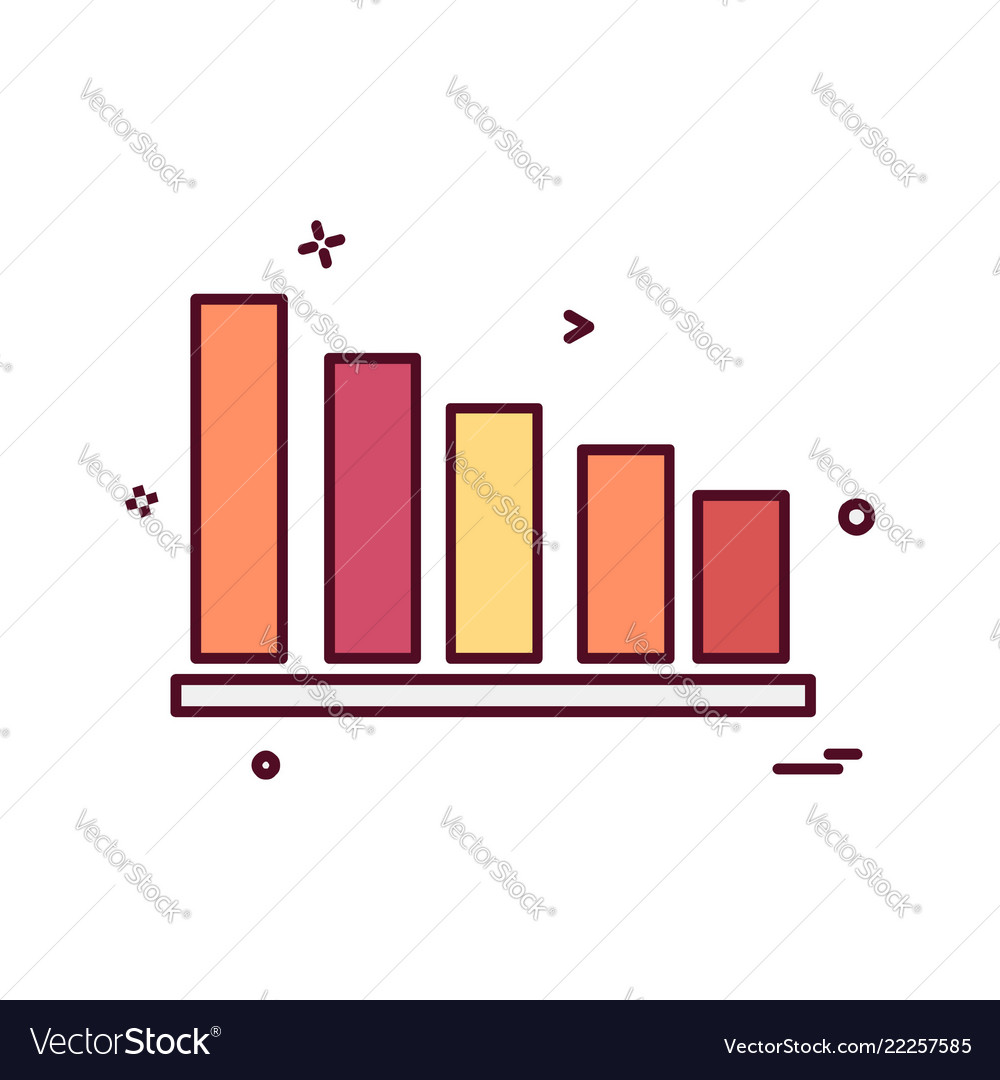 Graph icon design Vector Image Graph icon design