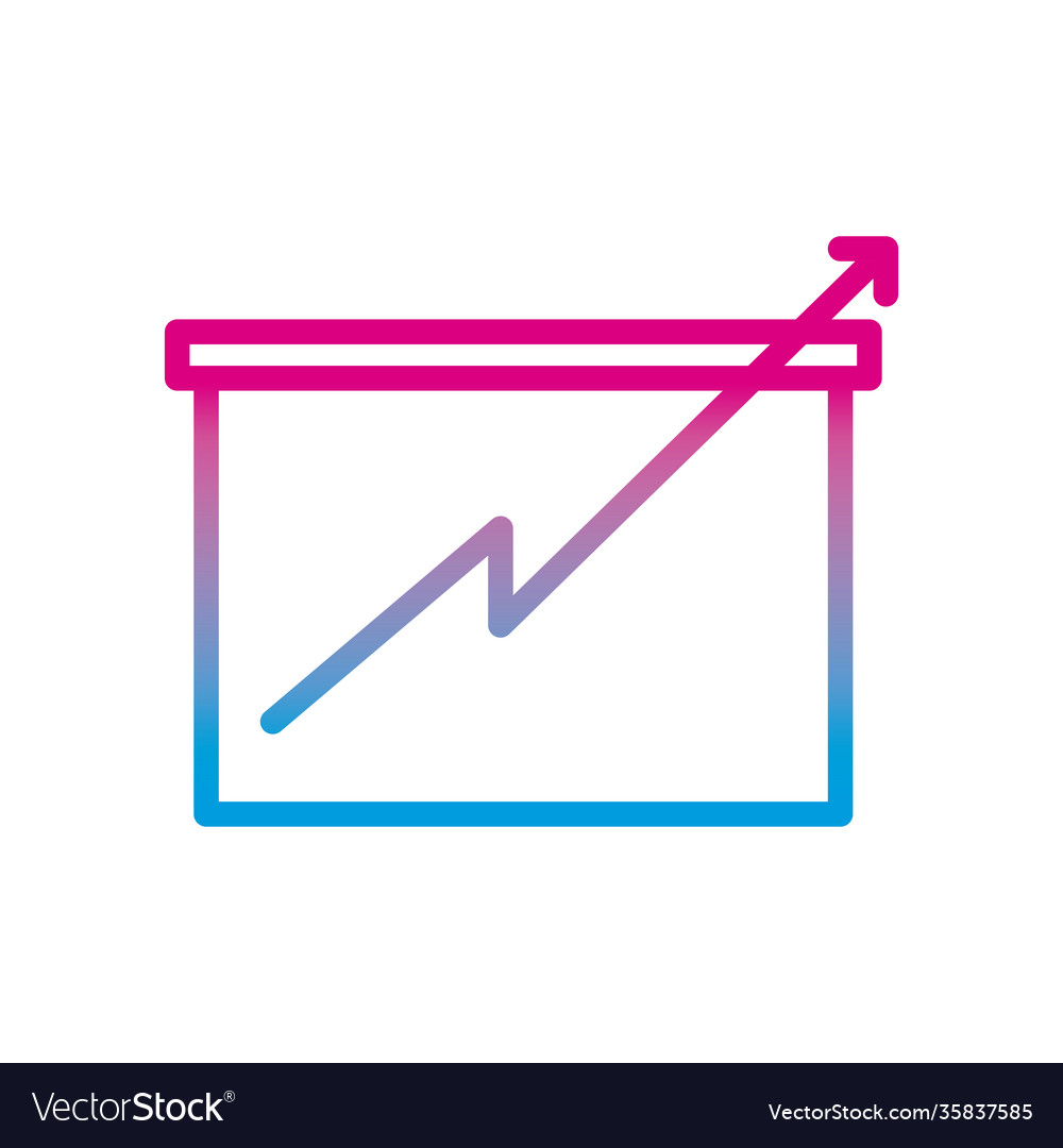 Increase arrow on board gradient style icon