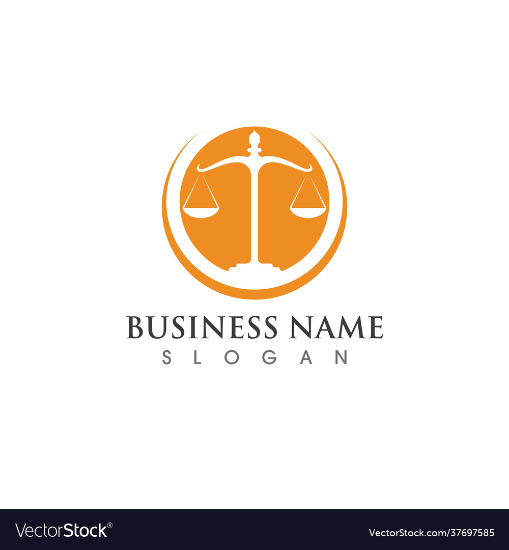 Justice logo and symbol Royalty Free Vector Image