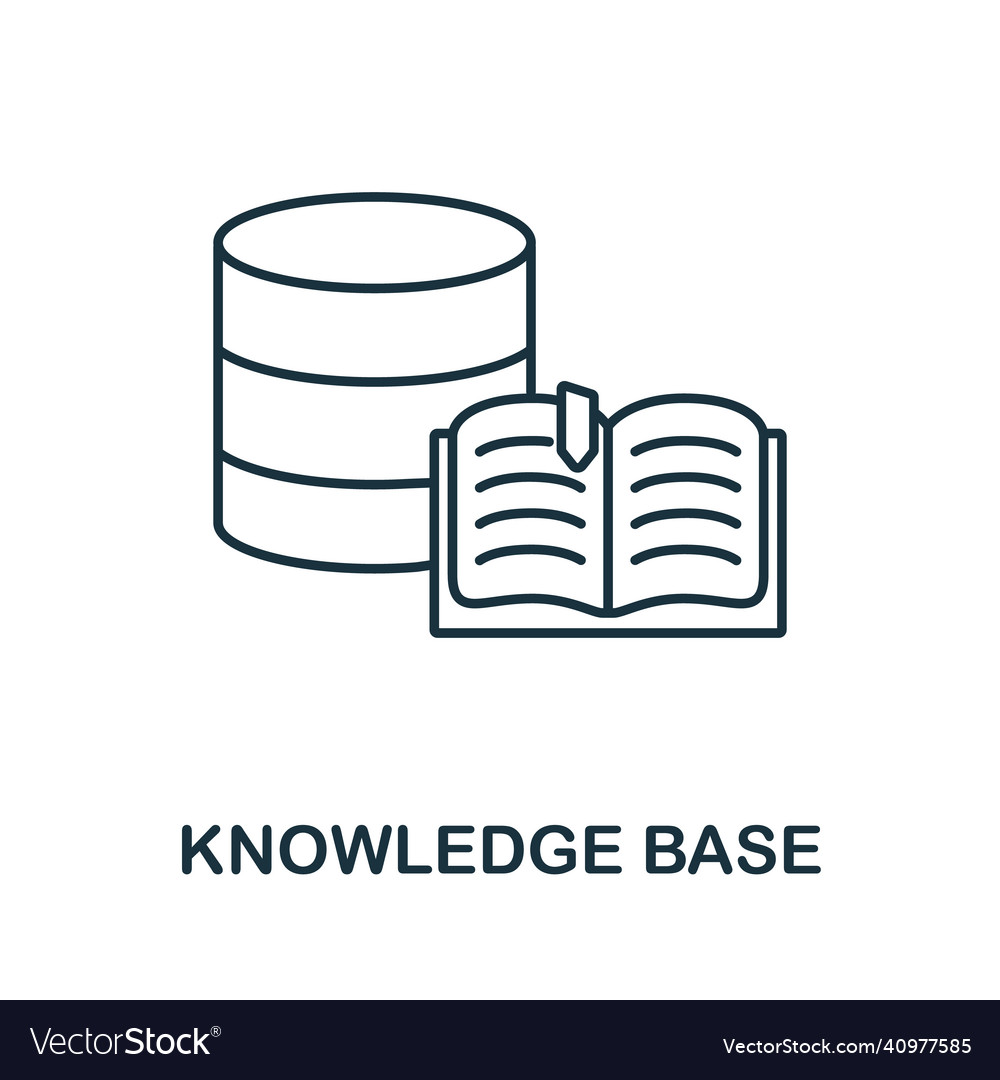Knowledge base icon line element from customer