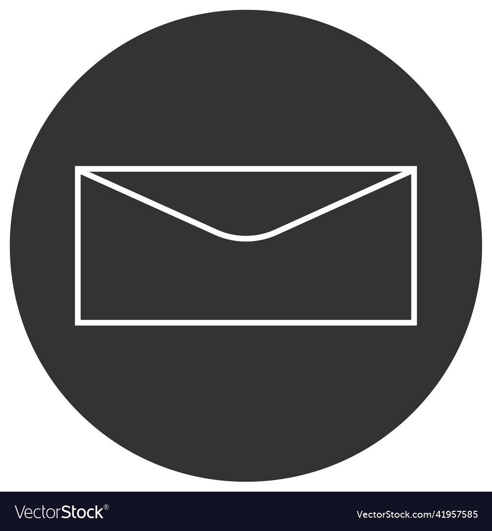 Mail envelope icon message line for web