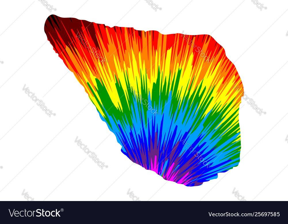 Navassa - map is designed rainbow abstract