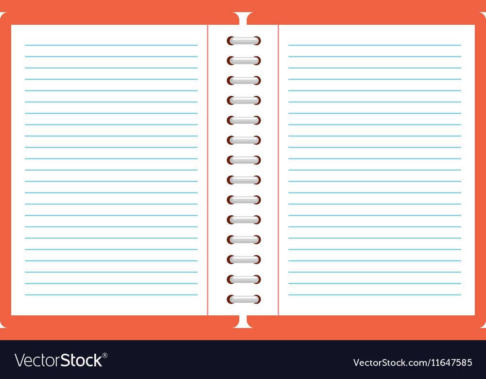 Notebook school isolated icon