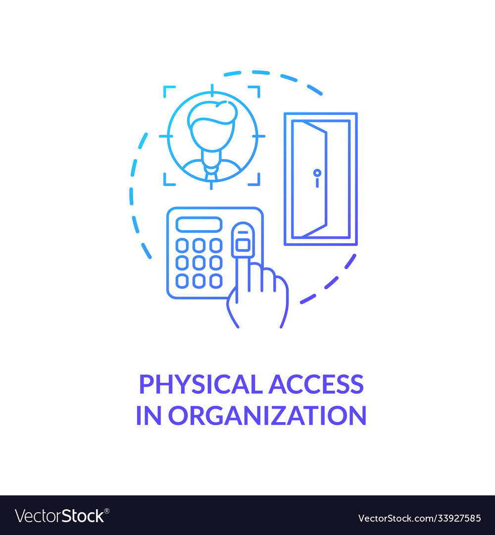 Physical Access In Organization Concept Icon Vector Image