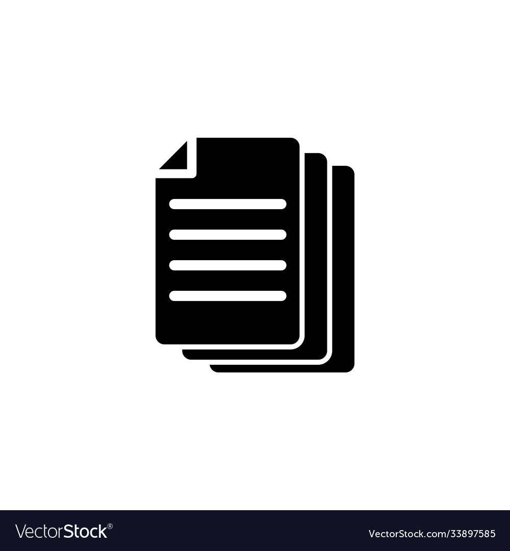 Pile stack document sheet data icon Vector Image Pile stack document sheet data icon