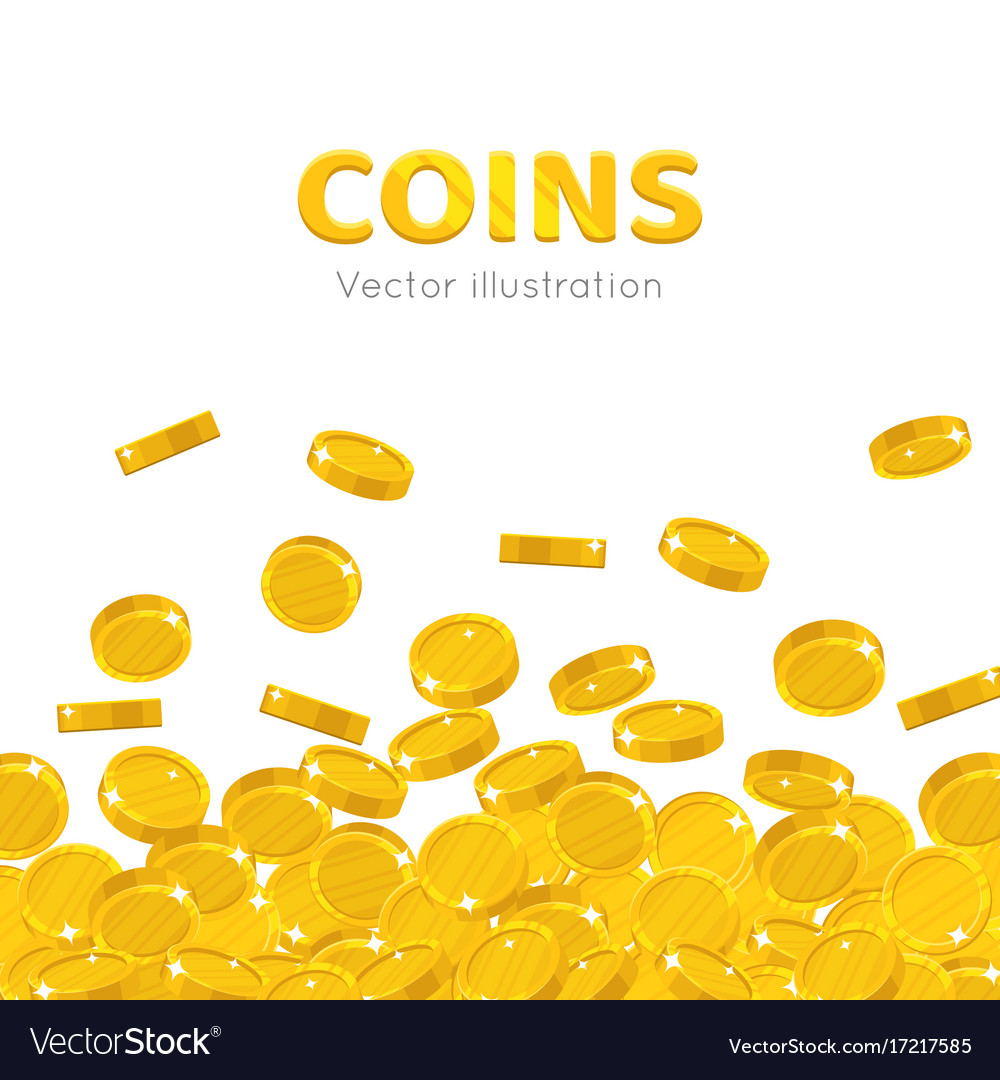 Raingold coins cartoon background