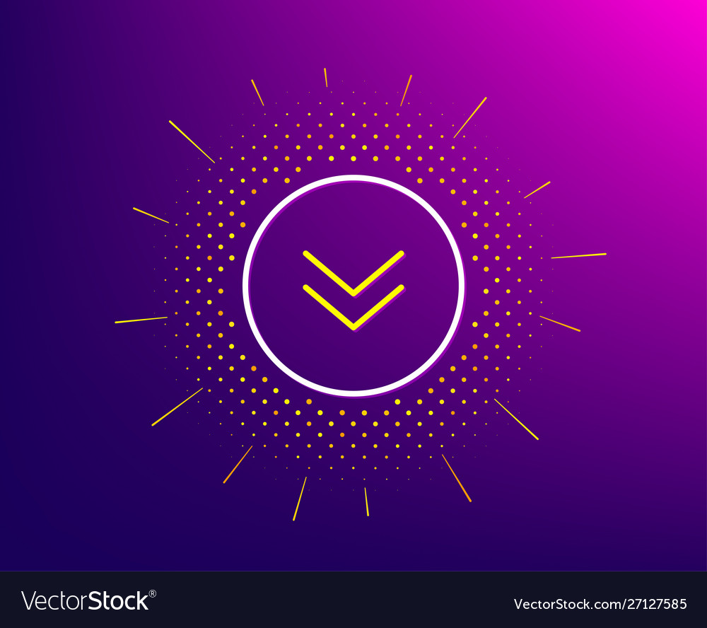 Scroll down button line icon scrolling screen vector image Scroll down button line icon scrolling screen