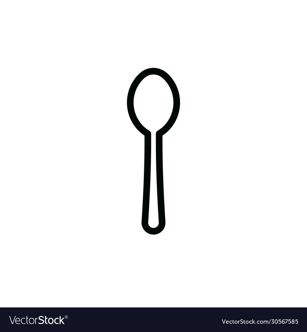 Spoon Ikone isoliert auf weißem Hintergrund Vector Image Spoon Ikone isoliert auf weißem Hintergrund