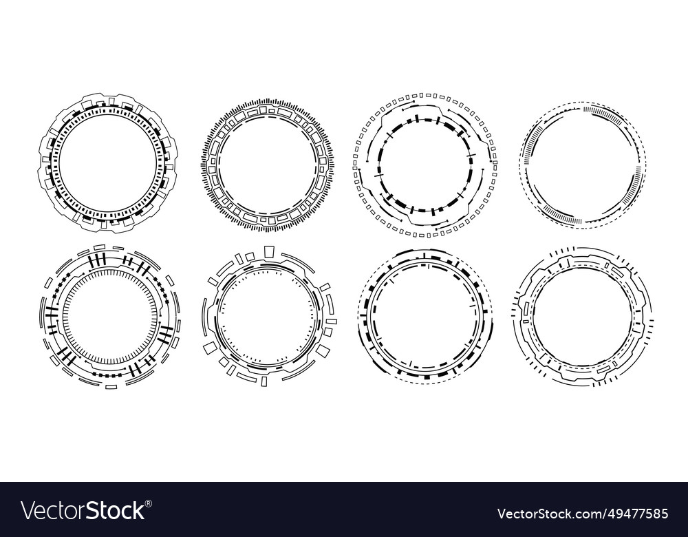 Tech ai circle frame background technology hud