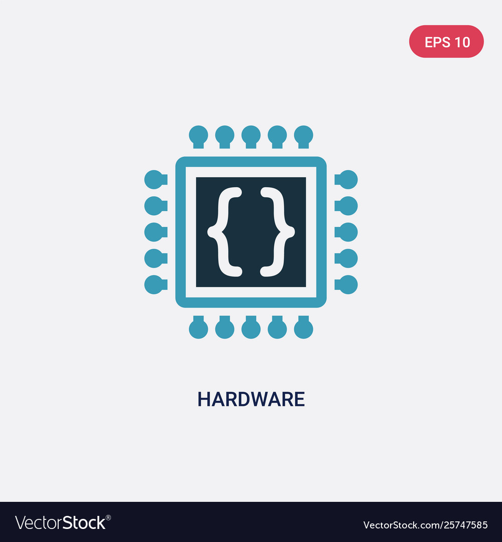 Two color hardware icon from programming concept vector image Two color hardware icon from programming concept