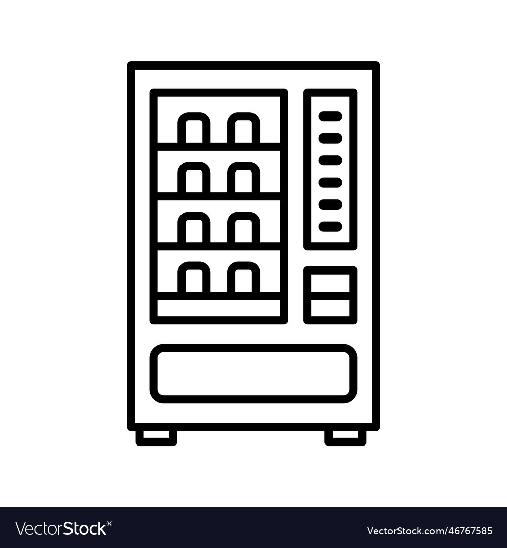 Vending machine icon with snacks Royalty Free Vector Image