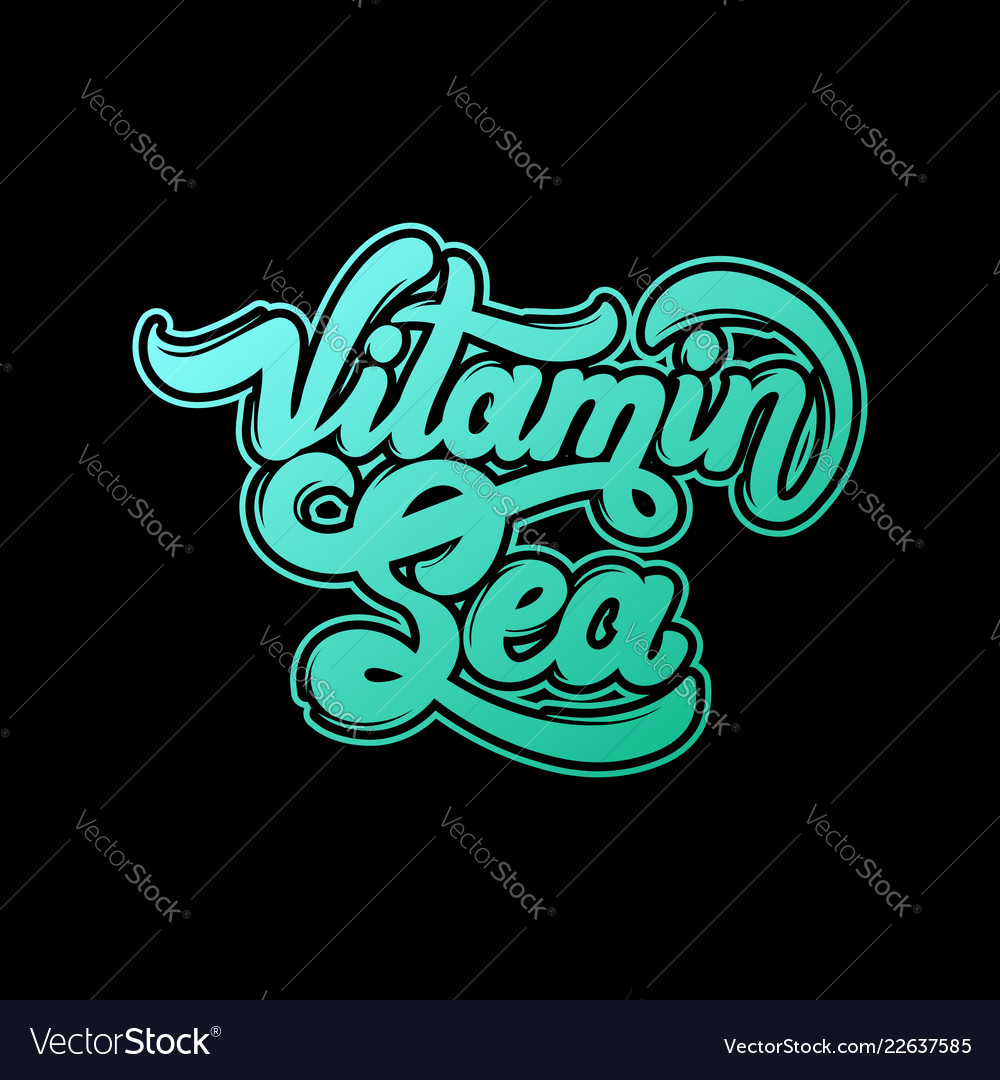 Vitamin sea quote typographical background