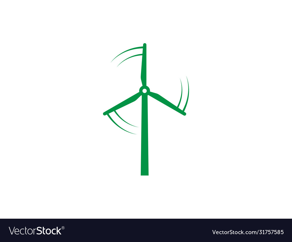 Wind energy turbine icon