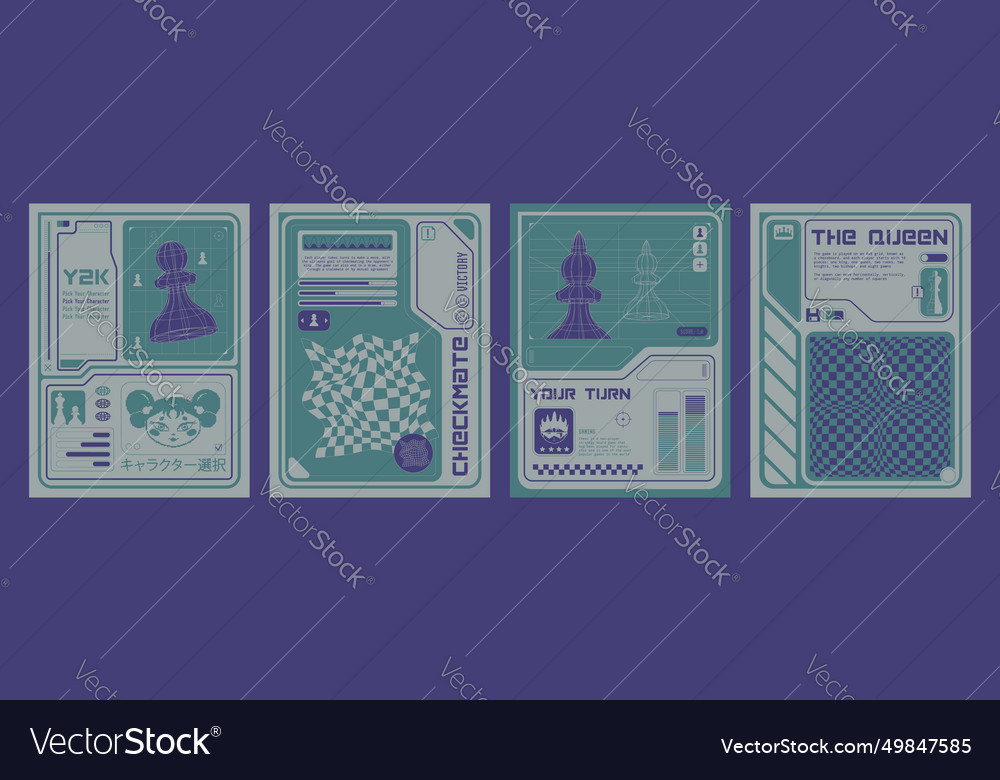 Y2k aesthetic poster or banner design Royalty Free Vector