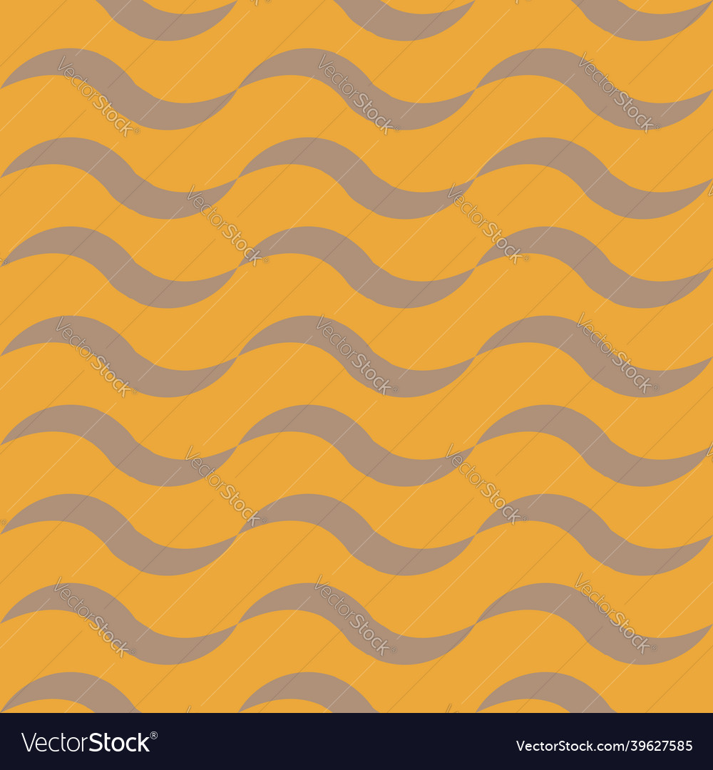 Yellow abstract waves seamless repeat pattern vector image Yellow abstract waves seamless repeat pattern