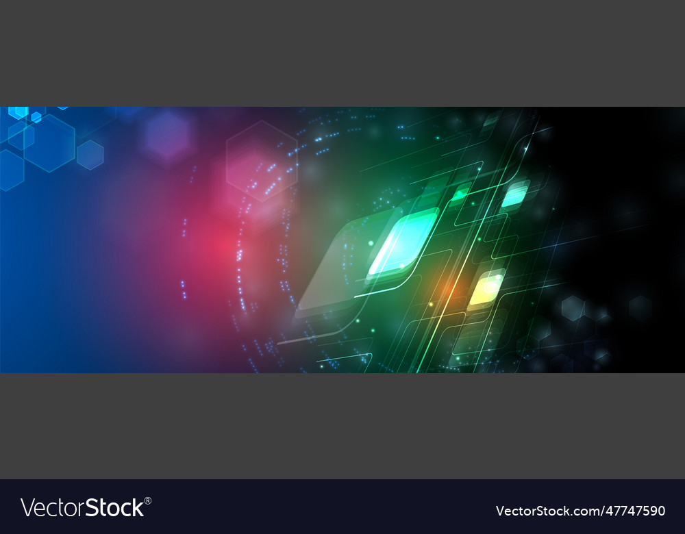 Abstract futuristic fade computer technology vector image Abstract futuristic fade computer technology