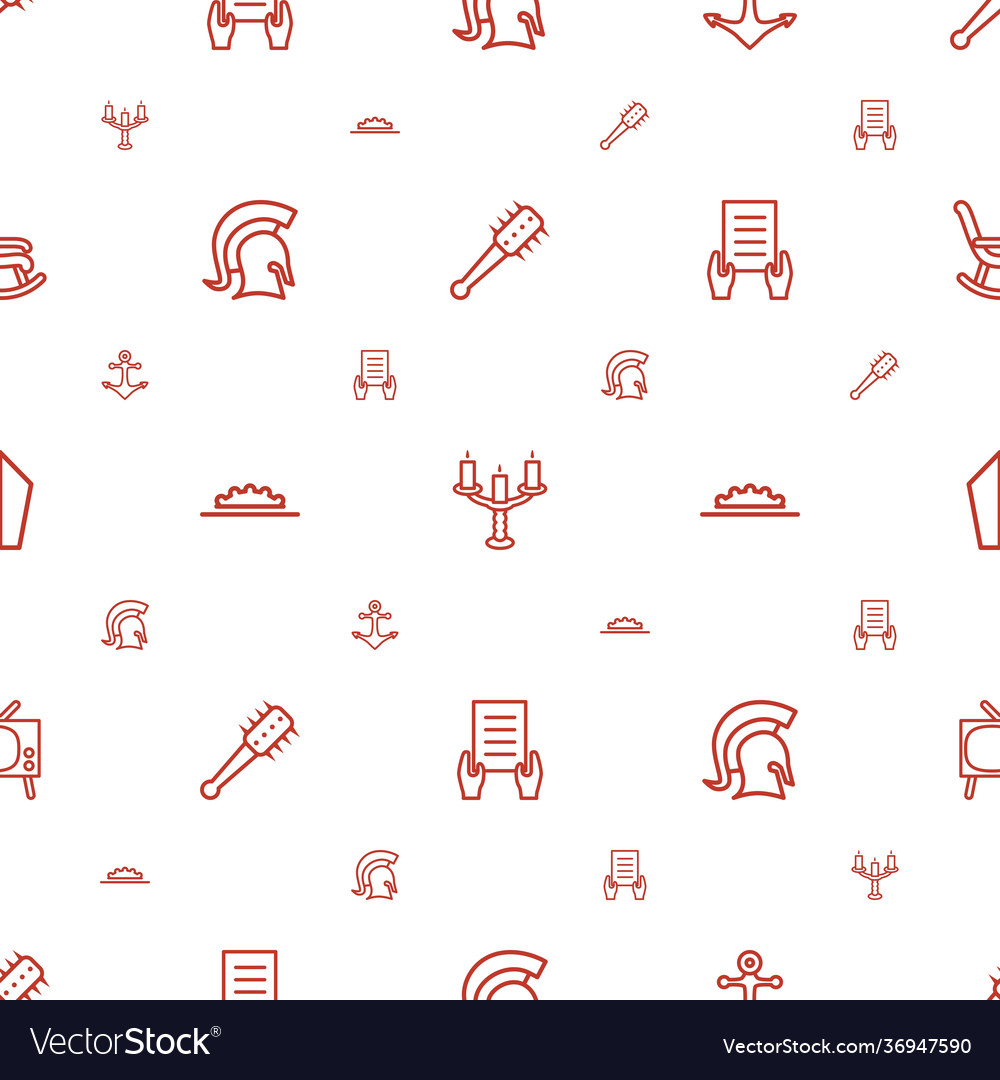 Antique icons pattern seamless white background