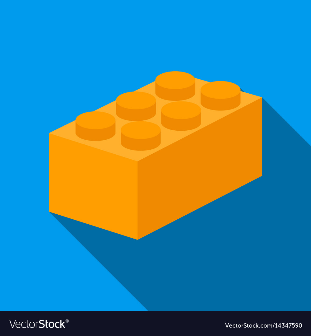 Building block flate icon for web