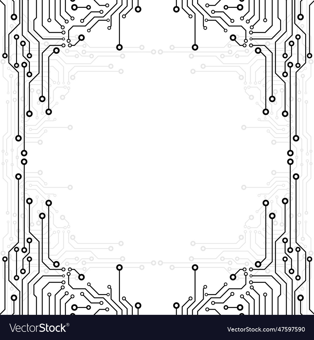 Circuit board technology information pattern vector image Circuit board technology information pattern