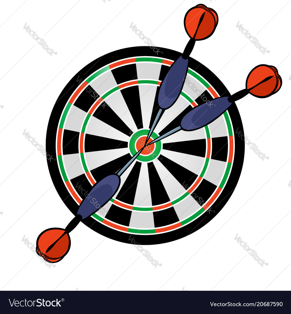 Dartboard with Darts