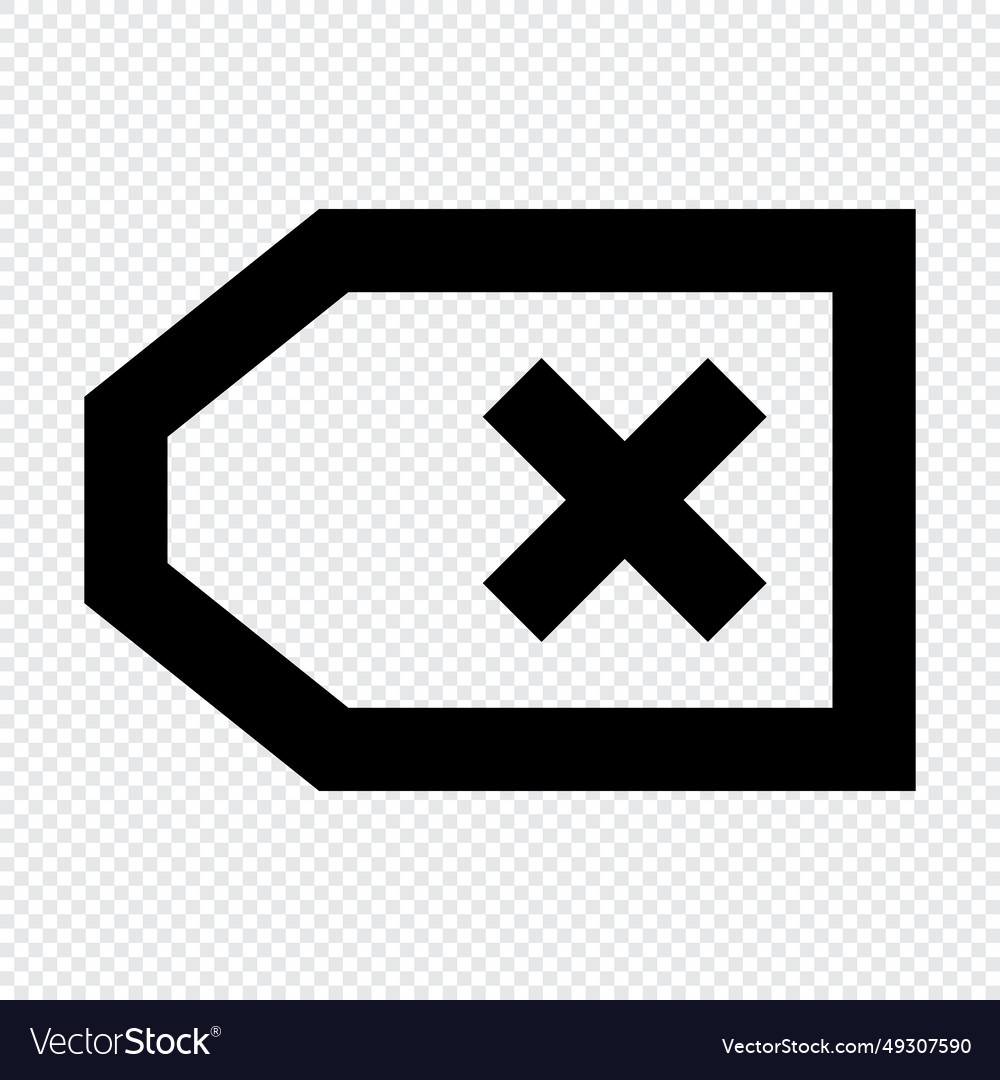 Delete icon suitable for website ui design vector image Delete icon suitable for website ui design