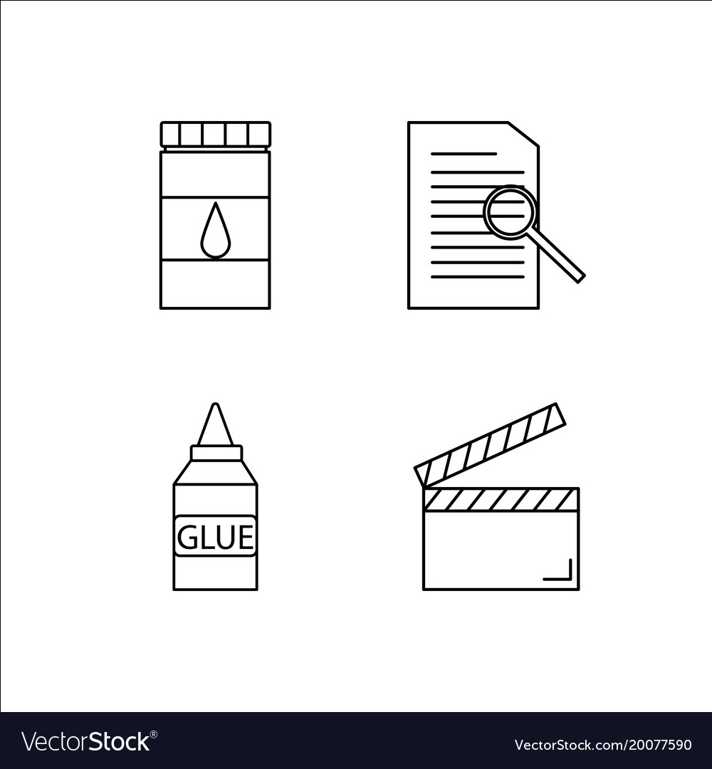 Design and studio simple linear icon setsimple