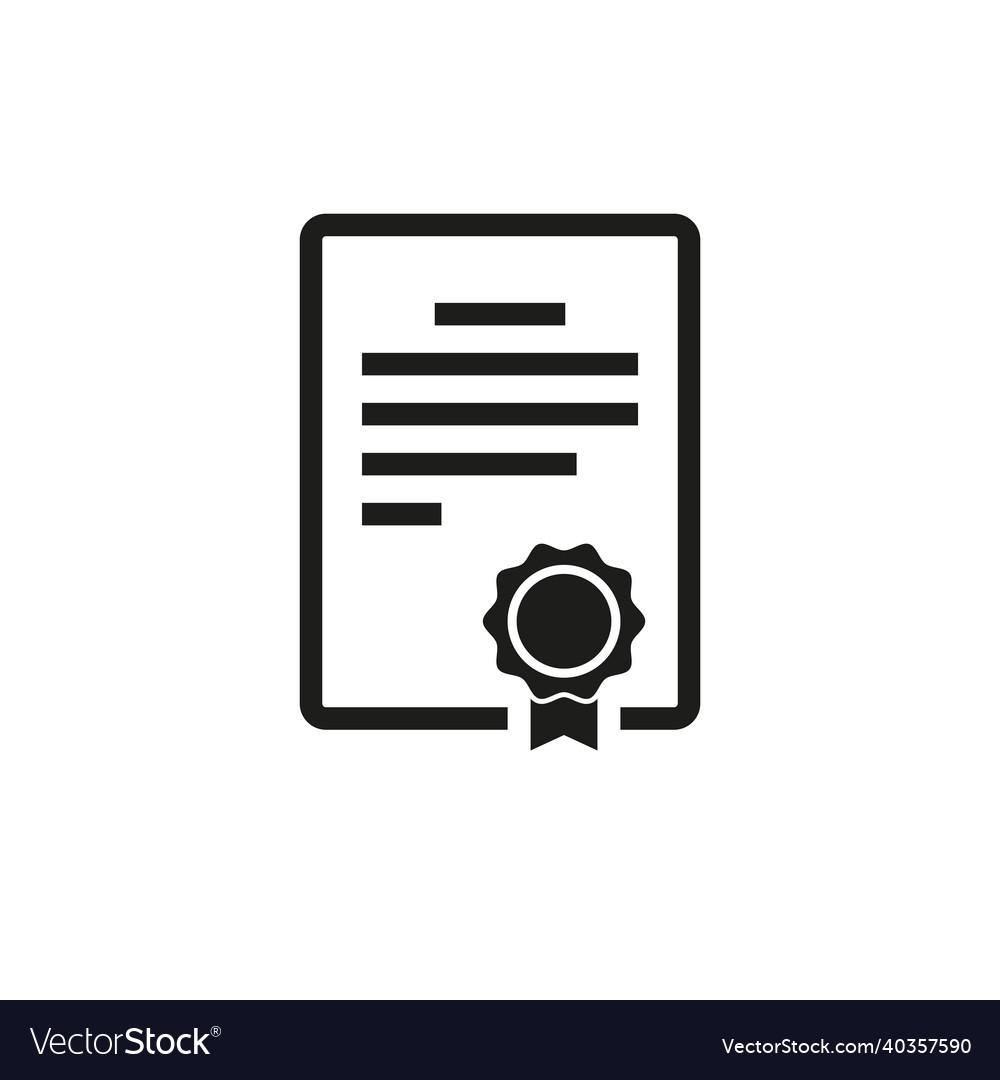 Document icon simple linear vector image Document icon simple linear