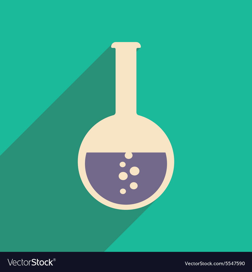 Flat with shadow icon and mobile applacation flask