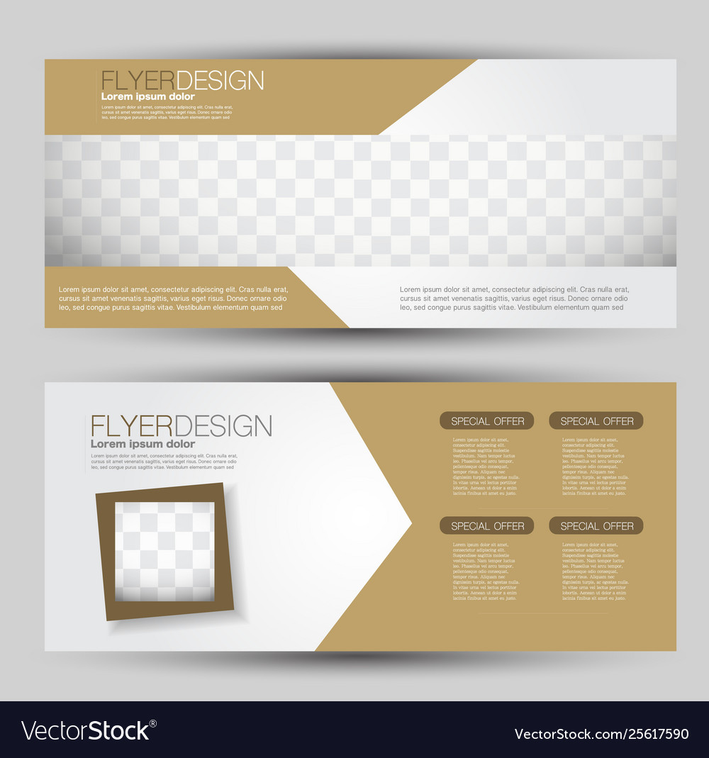 Flyer banner or web header template set