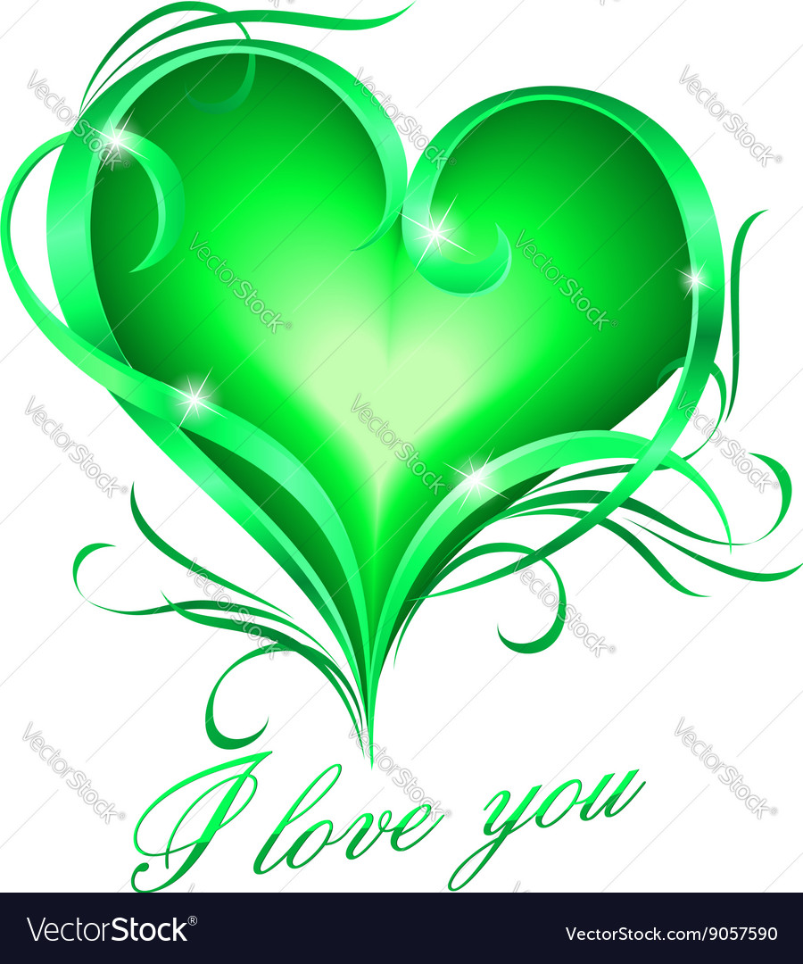 green love heart