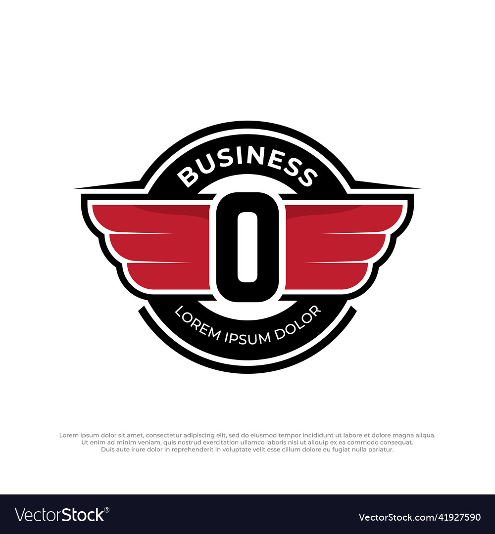 Letter o wings logo winged company and icon